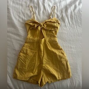 Abercrombie Yellow Tie-Front Romper